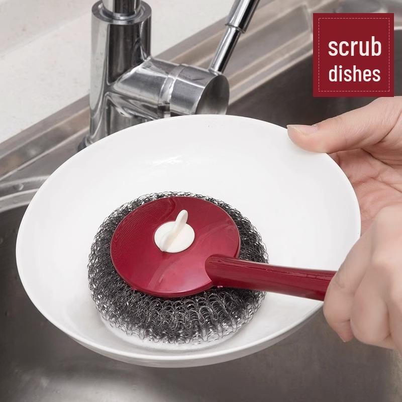 Multi-Use Kitchen Brush and Steel Wool Cleaner