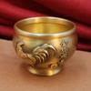 Brass Golden Rooster Annunciation Jar Treasure Bowl Desktop Ornament Great Fortune Study Decoration Wholesale