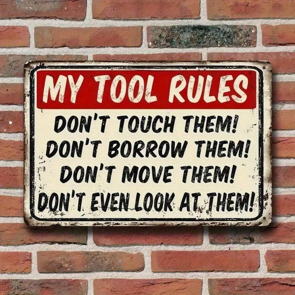 Vintage Metal Garage Sign Funny Man Cave Gift Aluminum Wall Decor