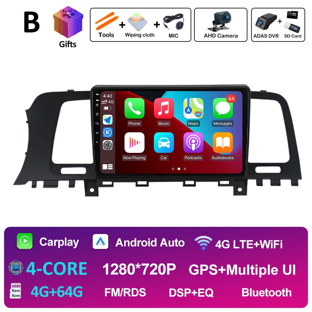 For Nissan Murano Z51 2010 2011 2012 2013 2014 Android 14 Wireless Carplay GPS Navigation WIFI 2.5D Touch Screen 4G Accessories