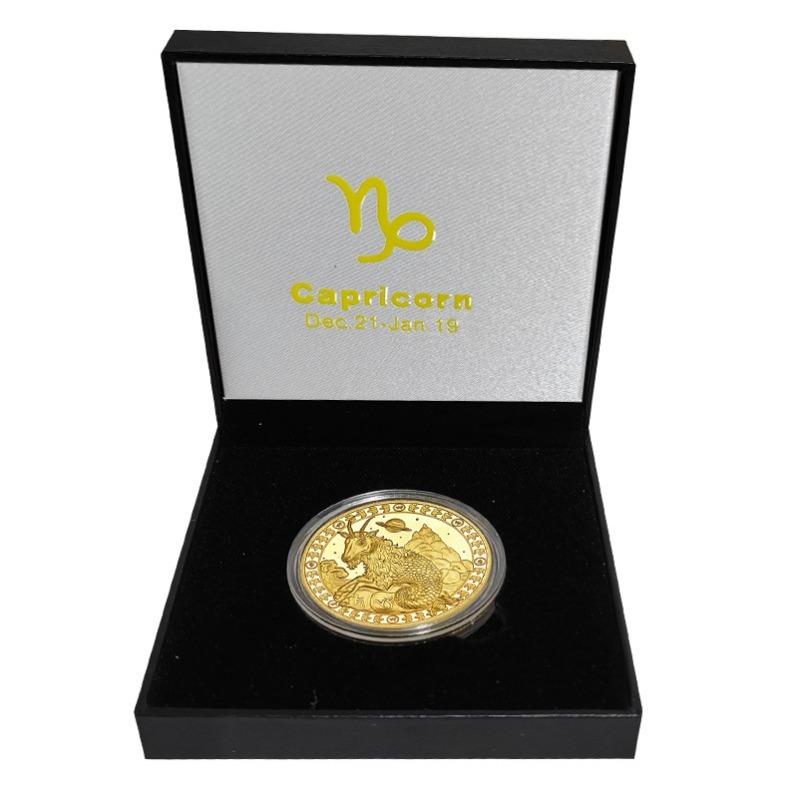 Doce Medallas Conmemorativas de Constelaciones Monedas de Oro del Hada de los Dientes 12 Artesanías del Zodiaco Monedas Europeas y Americanas Monedas de Constelaciones del Guardián de la Suerte