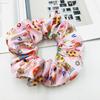 Women Hair Tie High Elasticity Colorful Easter Egg Print Hair Scrunchy Smooth Satin Texture Ponytail Holder Versatile Hair Accessory