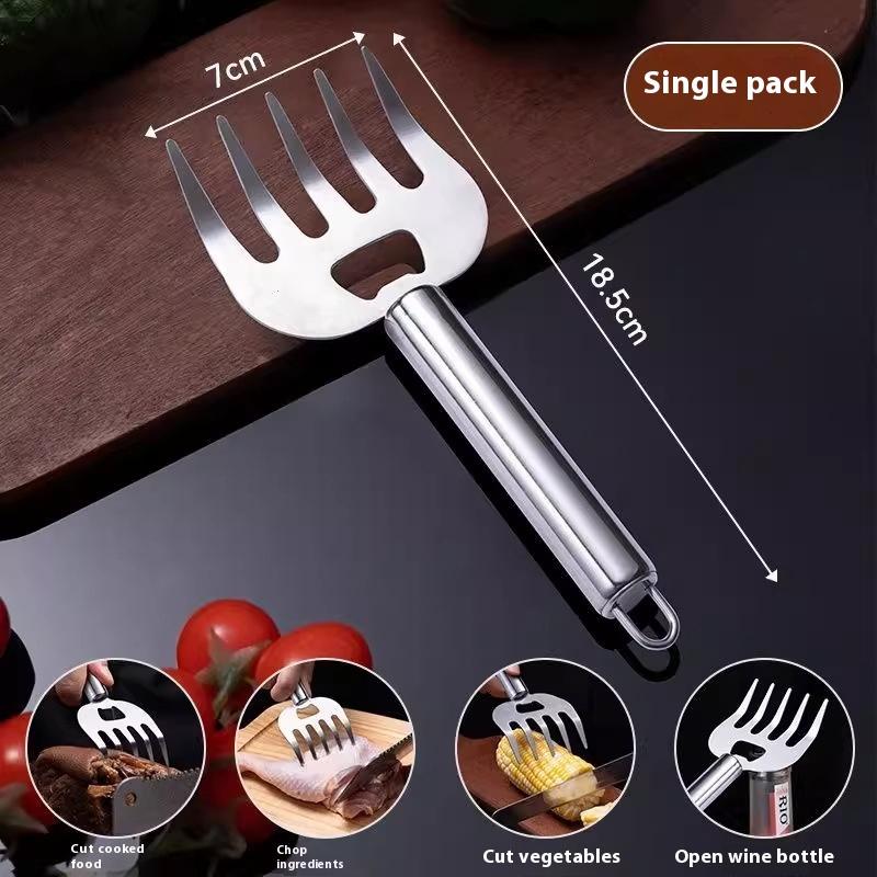 Edelstahl Hackkrallen Ergonomische Fleischgabel Isolierte Küchenwerkzeuge Hacken Sie Geflügel und Rindfleisch für den Grill einfach