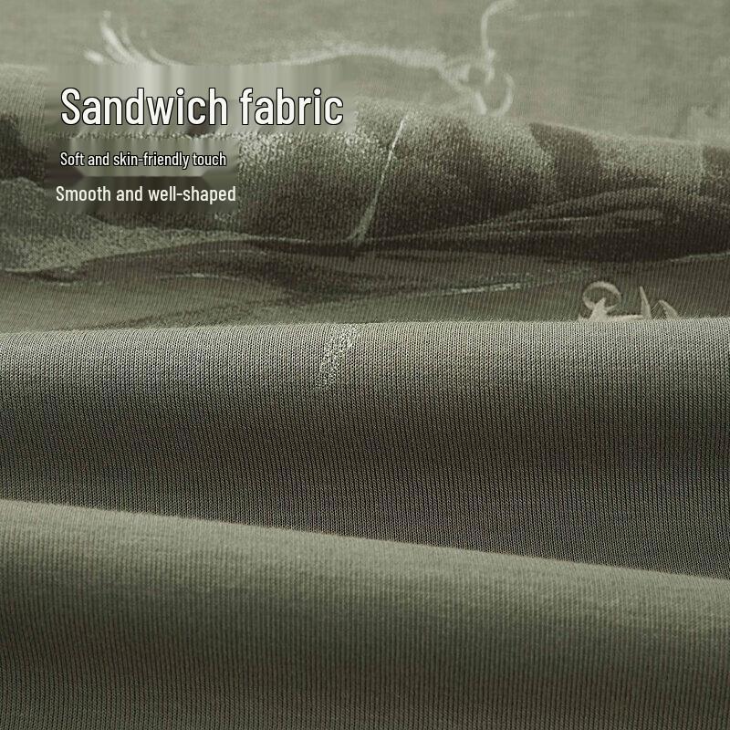 HLA Men's Embroidered Mountain Graphic Crewneck Sweatshirt