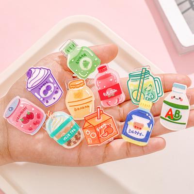2 Stück beidseitige Klemmen Kreative Getränke-Memo- und Snackbeutel-Klemmen Dekorative Papierklemmen