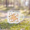 Hello Pumpkin Enamel Mug Halloween Camping Mug Gift For Grandma Mum Nana Autumn Home Decor Hygge Gift Fall Coffee Mug