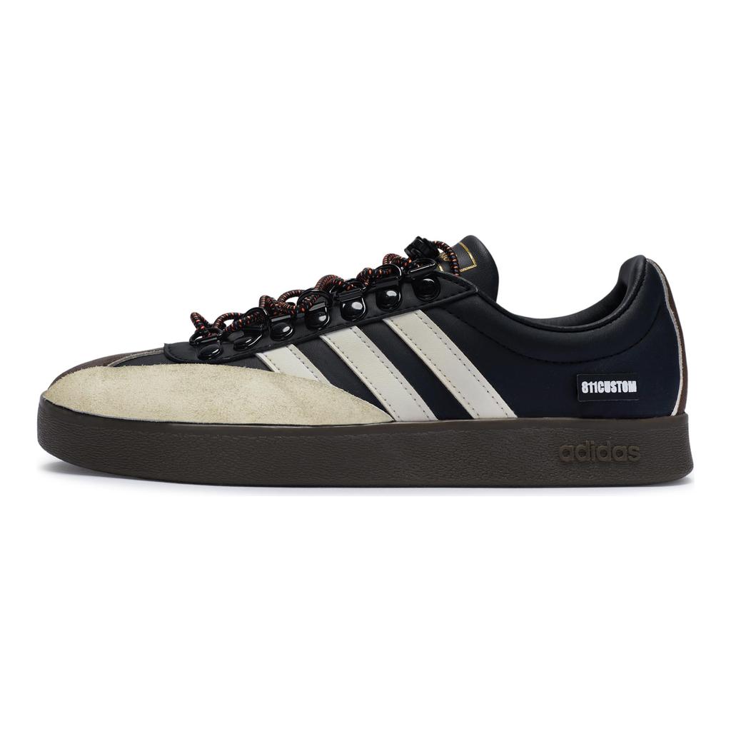 Adidas Neo Vl Court 811 Manufacturing, Black Coffee Time Machine Low top Skateboard Shoes Unisex Black Beige ID6017(Team80-)