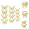 12 Count 3D Hollow Butterfly Wall Stickers for Event Decoration in Multiple Sizes