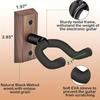 U-Shaped Walnut Wood Guitar Hooks,Swivel Cushioned Hanger for Log, Electric and Bass Guitars,Perfect Gift Idea for Music Lovers