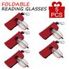Faltbare Lesebrille mit Blaulichtfilter, Retro Unisex Taschendesign, Tragbare Brille für Damen und Herren