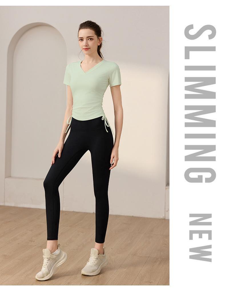 Damen 2025 Yoga & Pilates Kurzarm-Set - Sommer Fitness Überwurf T-Shirt