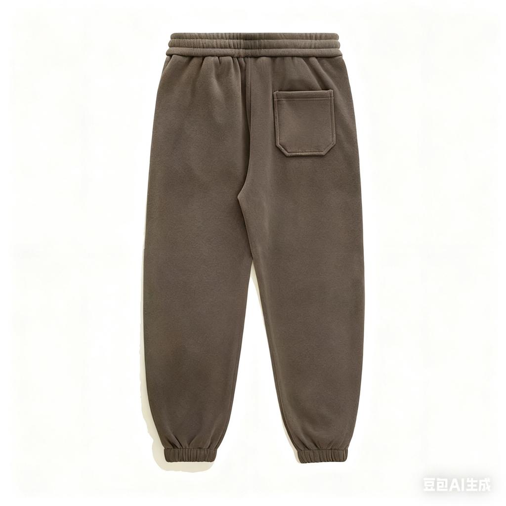 Men's Solid-color Casual Double-sided Fleece Warm Drawstring Pants