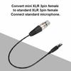 XLR Mini 3-Pin Female To XLR 3-Pin Female Audio Cable with Zinc Alloy Case and Copper Wire Shield