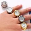 Punk Quartz Finger Watch Ring for Women Men Gothic Watches Rings Digital Watch Elastic Stretchy Rings Jewelry Clock Gift