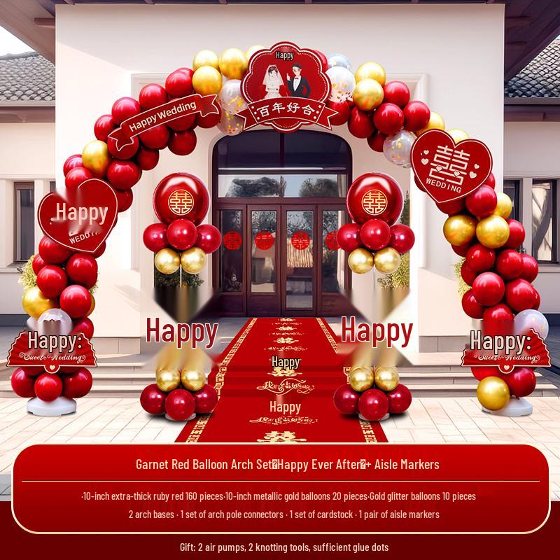 Luxury Outdoor Wedding & Engagement Balloon Arch Aisle Set