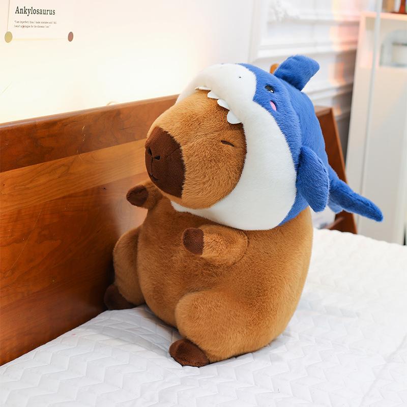 

New cross-border shark kapibara capybara plush doll girls children birthday gift plush toy 35 cm (0.3KG)