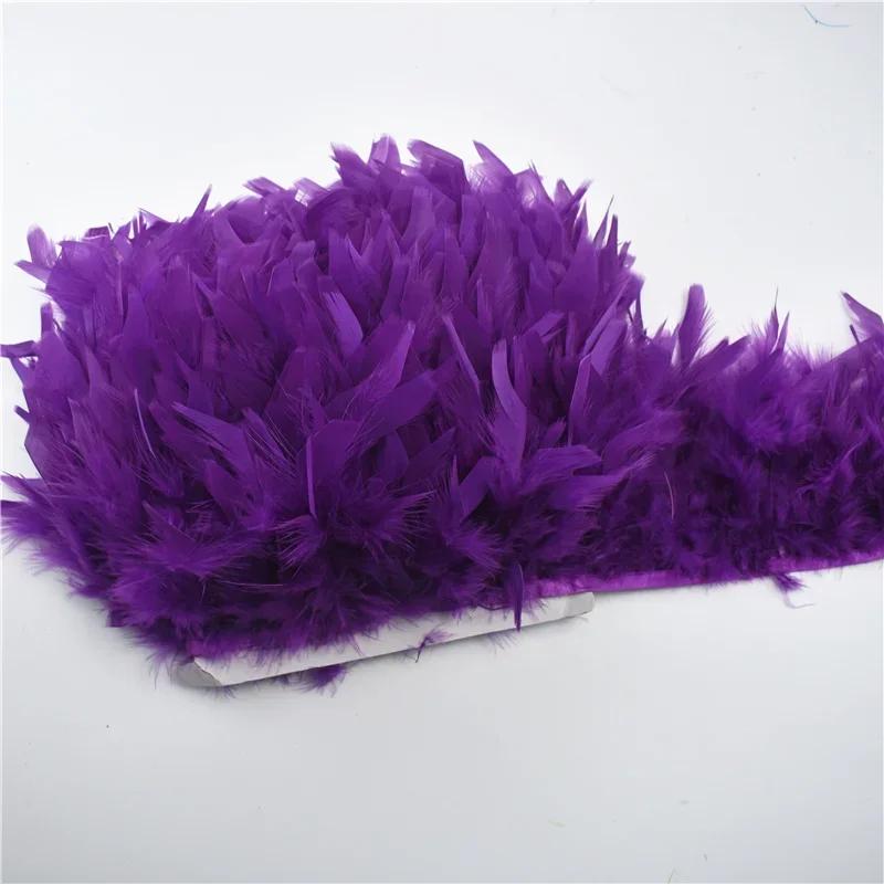 Colored Fluffy Turkey Feathers Trim Tassel Fringe Ribbon Marabou Feather Tape Boa Sewing Costume Clothing Accessories Decoration