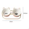 Cat Bowl Raised Detachable Feeder with Iron Holder Shelf Neck Guard for