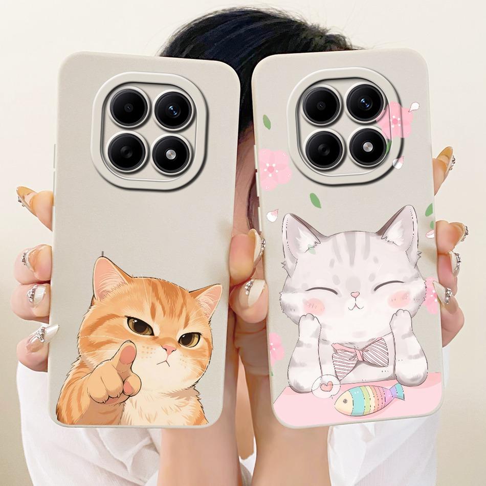 For Xiaomi Redmi Note 15 5G / Note 15 Pro 4G Cute Cat Flower Cartoon Phone Case For Redmi Note15 15Pro 4G Soft Silicone Bumpers
