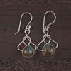 Natural Labradorite Gemstone 925 Stamped Silver Handmade Jewelry Earrings 1.50" EE-2-30