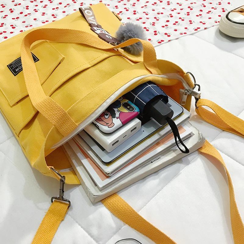 New Women's Bag Large Capacity Canvas Bag Shoulder Bag Crossbody Handbag