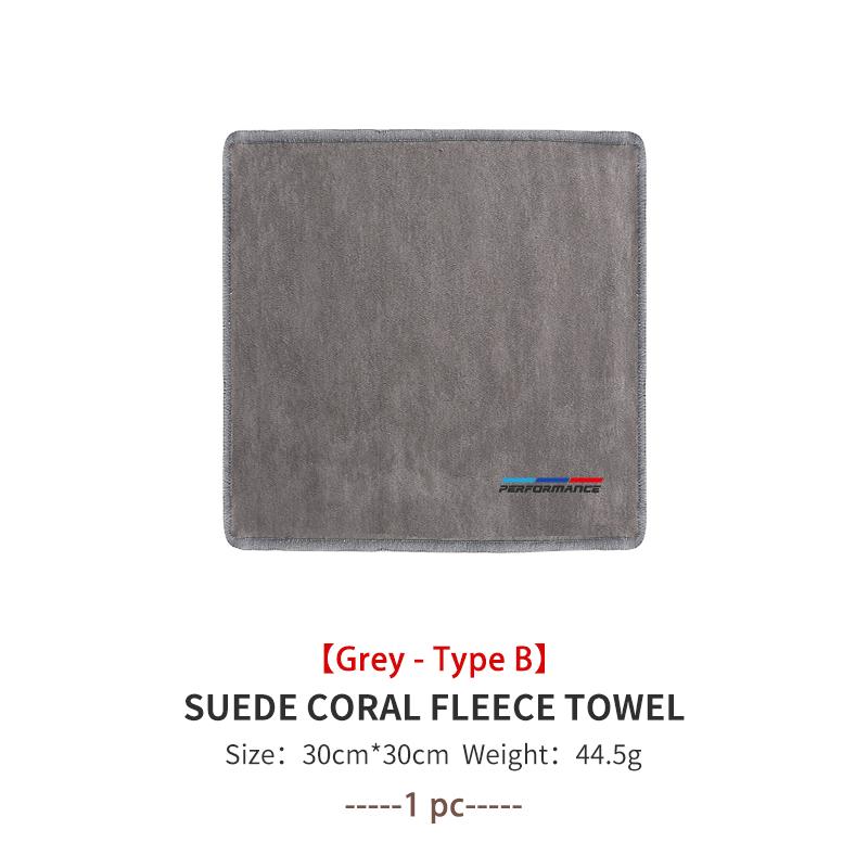 Coral Car Wash Cloth Microfiber Towel Car Cleaning Drying Cloth For BMW M Performance Alpina M3 M5 M6 X1 X3 X4 X5 G20