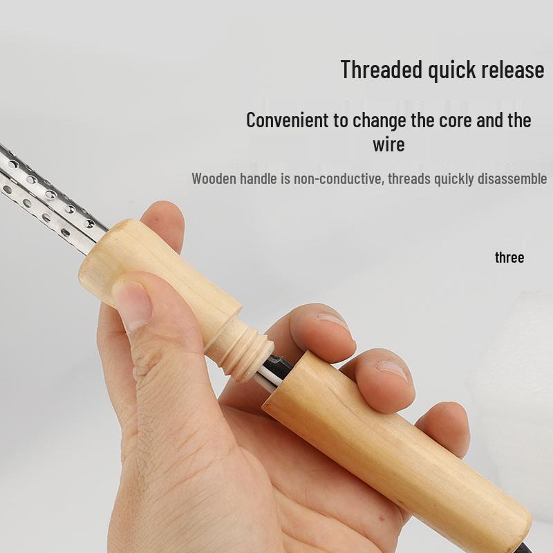 60W/80W/100W/150W Hochleistungs-Lötkolben mit Holzgriff & Konstanttemperaturregelung