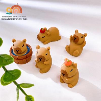 Mattiertes Capybara 3D Figur Schlüsselanhänger & Magnet - DIY Schmuckzubehör