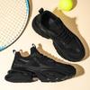 Pantofi casual sport pentru alergare, din bumbac catifea de iarnă, cu platformă înălțătoare, negri, stil „tată”, la modă, pentru adolescenți, Darth Vader