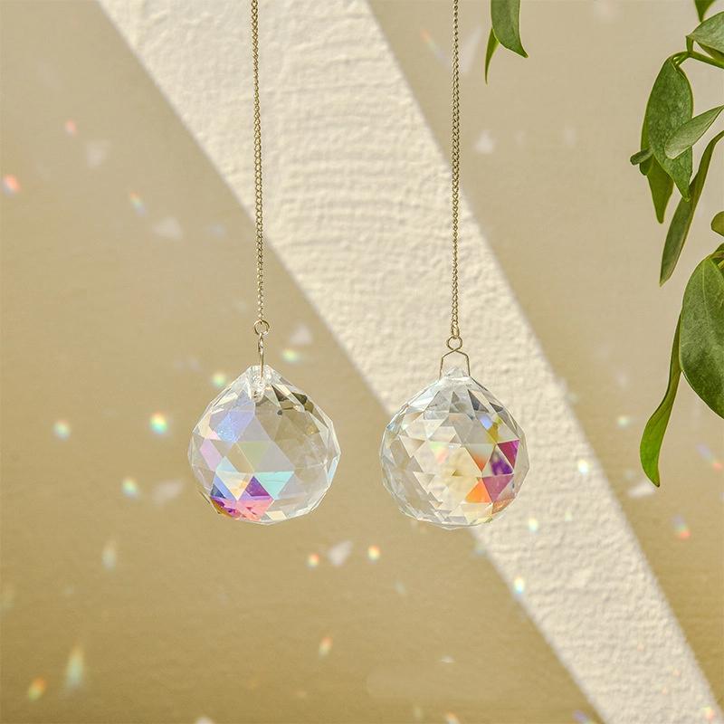 Rainbow Crystal Wind Chime Window Hanging Bell Glass Pendant Sun Catcher Christmas Decoration Home Decoration Garden Decoration