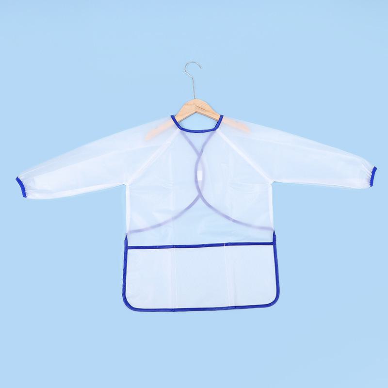 Tablier d'art à manches longues pour enfants avec poche et housse de protection pour aquarelle