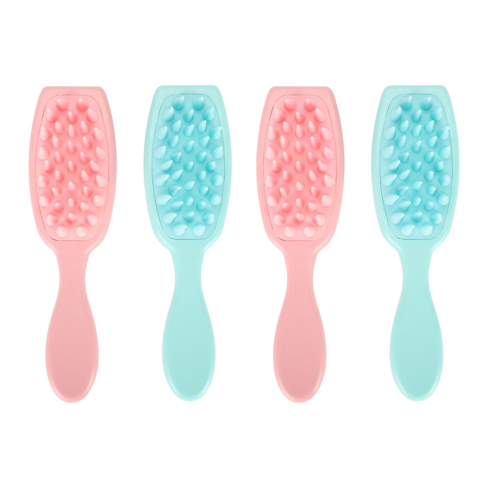 

4pcs Long Handle Shampoo Brush Itching Relief Ergonomic Handle Long Handle Scalp Massaging Brush Pin