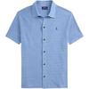 Polo Solid Logo Single-Breasted Short Sleeve Shirt Men Shirts Sea-Blue MNPOSWE1N820072-400