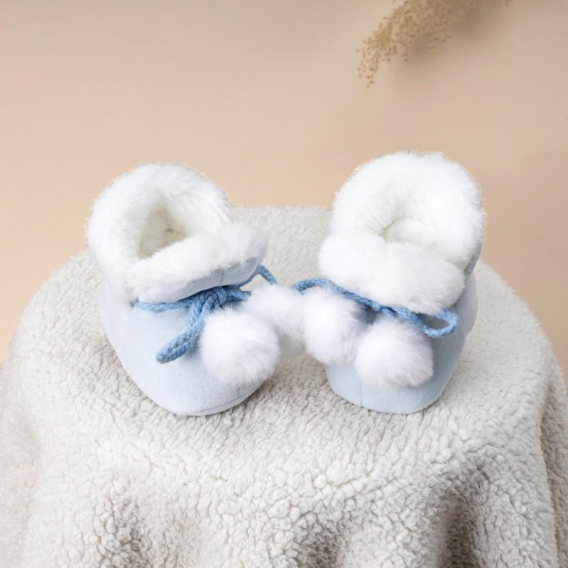 Fleece-Lined Newborn Winter Baby Shoes - Soft Sole, Warm First Steps Footwear