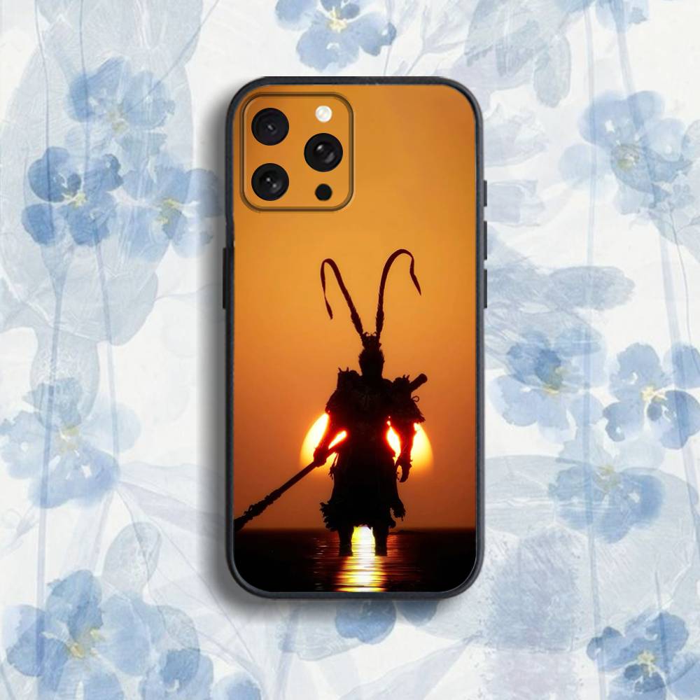 B-Blacks Myths Wu-Kong-s Phone Case For iPhone 17,16,15,14,13,12,Pro,Max,Plus,E,SE4,Air,Mini Black Soft Box
