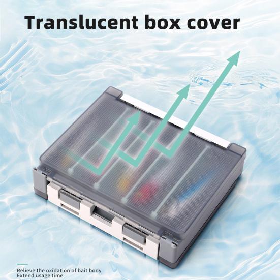 Double-sided Fishing Lure Storage Box Detachable Compact Design Portable Shrimp Bait Box Fishing Gear Organizer