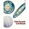 Whimsical Manatee Metal Sign - Save The Mermaids, Round Decorative Wall Art for Marine Themed Store or Garage