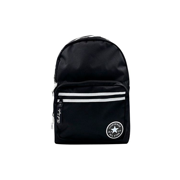 Converse Go 2 Large Capacity Multi-Pocket Zipper Polyester Backpack Unisex Backpacks Black 10023004-A01 Black