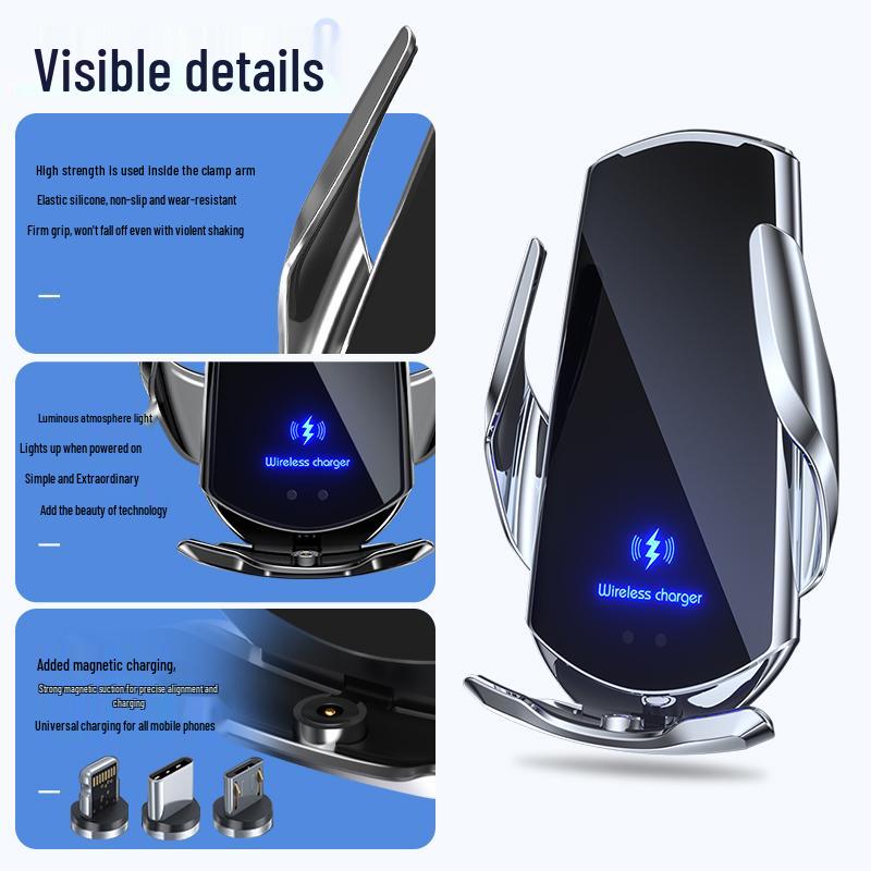 Automatic Wireless Charger Car Mount with Fast Charging