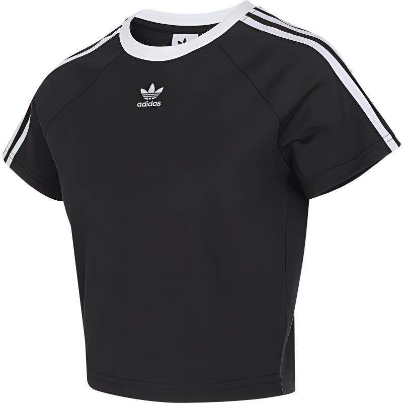 (WMNS) adidas Adicolor 3-Stripes Cali T-Shirt Asia Sizing  Black White  Women s JC8703 S