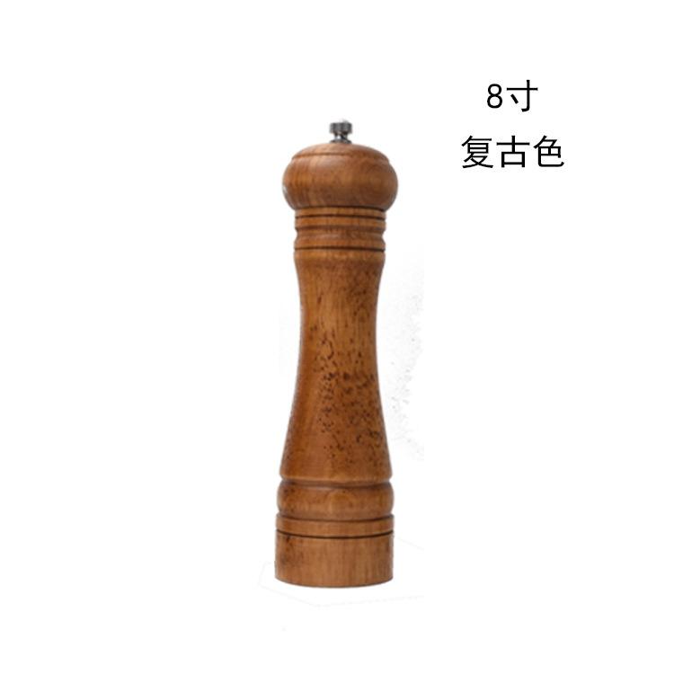 1PC Wooden Cooking Salt Pepper Grinder 5 8 10 Inch Salt and Pepper Mill Shaker with Ceramic Rotor Kitchen Tool