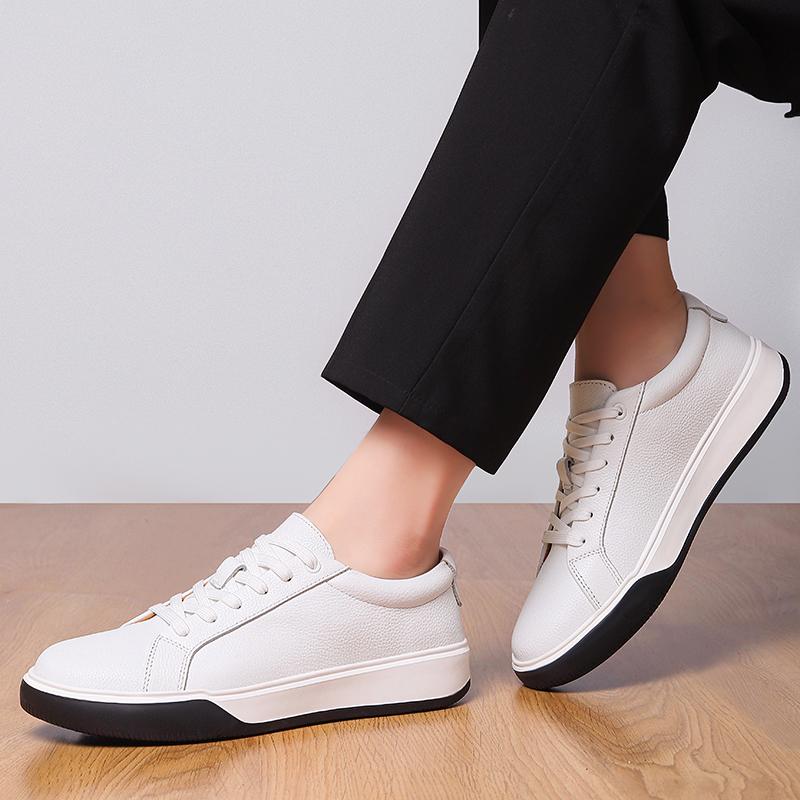 2026New Classic Casual Leather Mens Shoes Fashion Wear-resistant Sole Genuine Leather Board Shoes Trend Versatile Walking Shoes