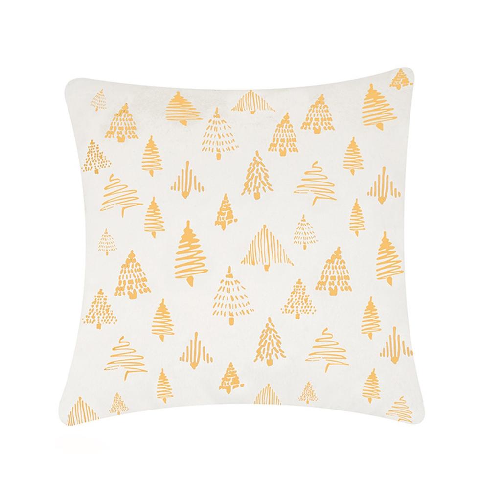 Christmas Tree Gold-stamped Double-sided Pillowcase Cushion Cover Atmosphere Decoration Cushion Cover