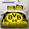 Borussia Dortmund  Set Copripiumino con Fantasia  Decorazione per la Casa  Regalo (1 * copripiumino + 2 * federe senza imbottitura)