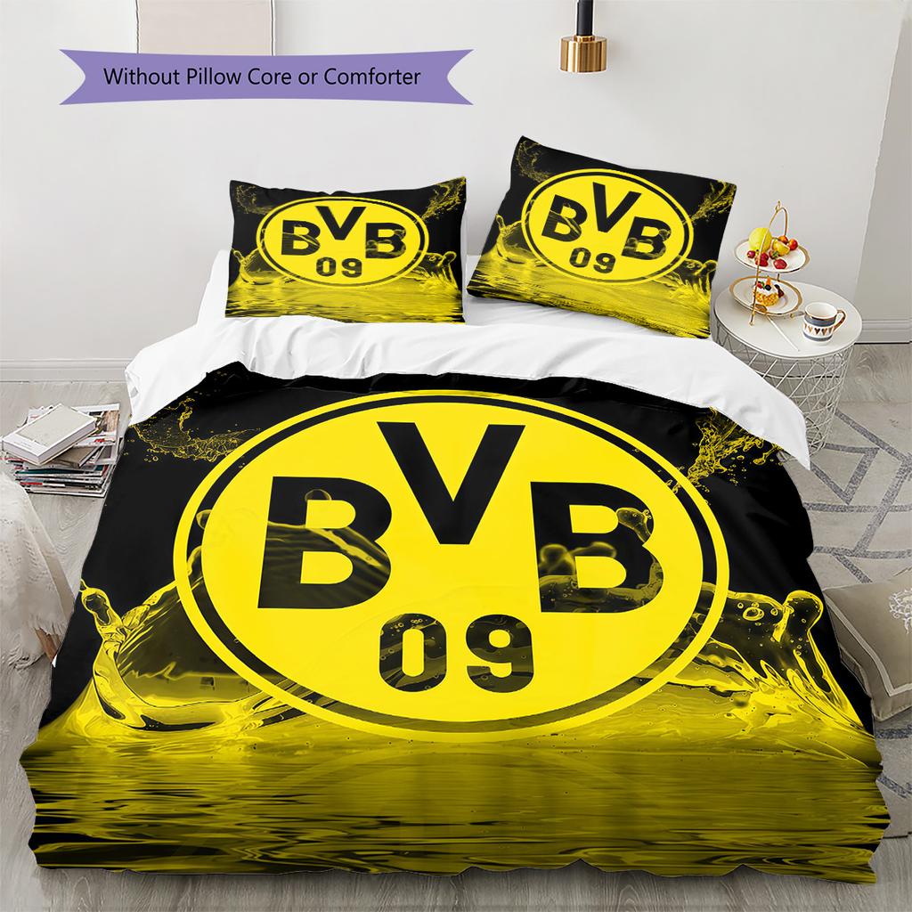 Borussia Dortmund  Set Copripiumino con Fantasia  Decorazione per la Casa  Regalo (1 * copripiumino + 2 * federe senza imbottitura)