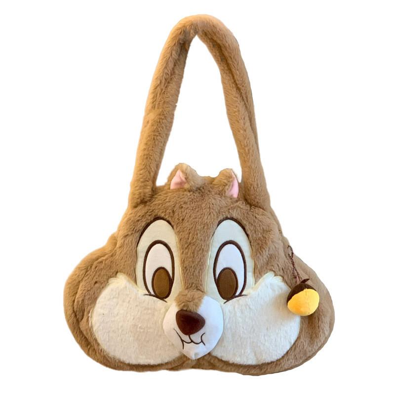 Dale Chip N Theme Plush Handbag Outdoor Large Capacity Bag Shoulder