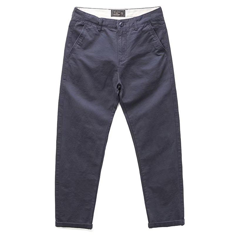 Dicke, schwere, schmale und gerade Freizeithose für Herren für Frühling und Herbst – verwaschene Trendhose im amerikanischen Stil