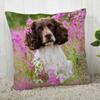 Spaniel Animal Pillowcase  Modern Home Living Room Decoration