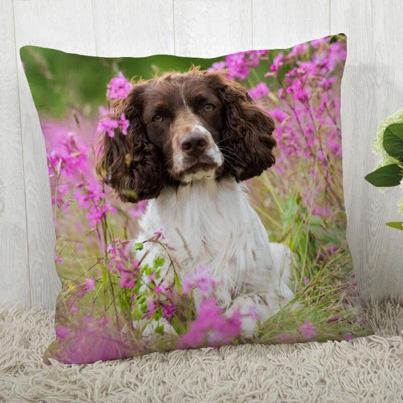 Spaniel Animal Pillowcase Modern Home Living Room Decoration