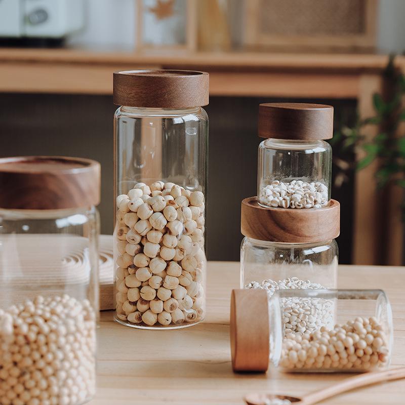 Food Grade Sealed Glass Storage Jar for Tea, Coffee & More